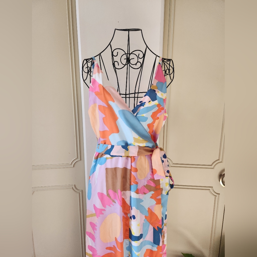 AQUA Exclusive To Bloomingdales Colorful Floral Wrap Dress - Picture 2 of 16